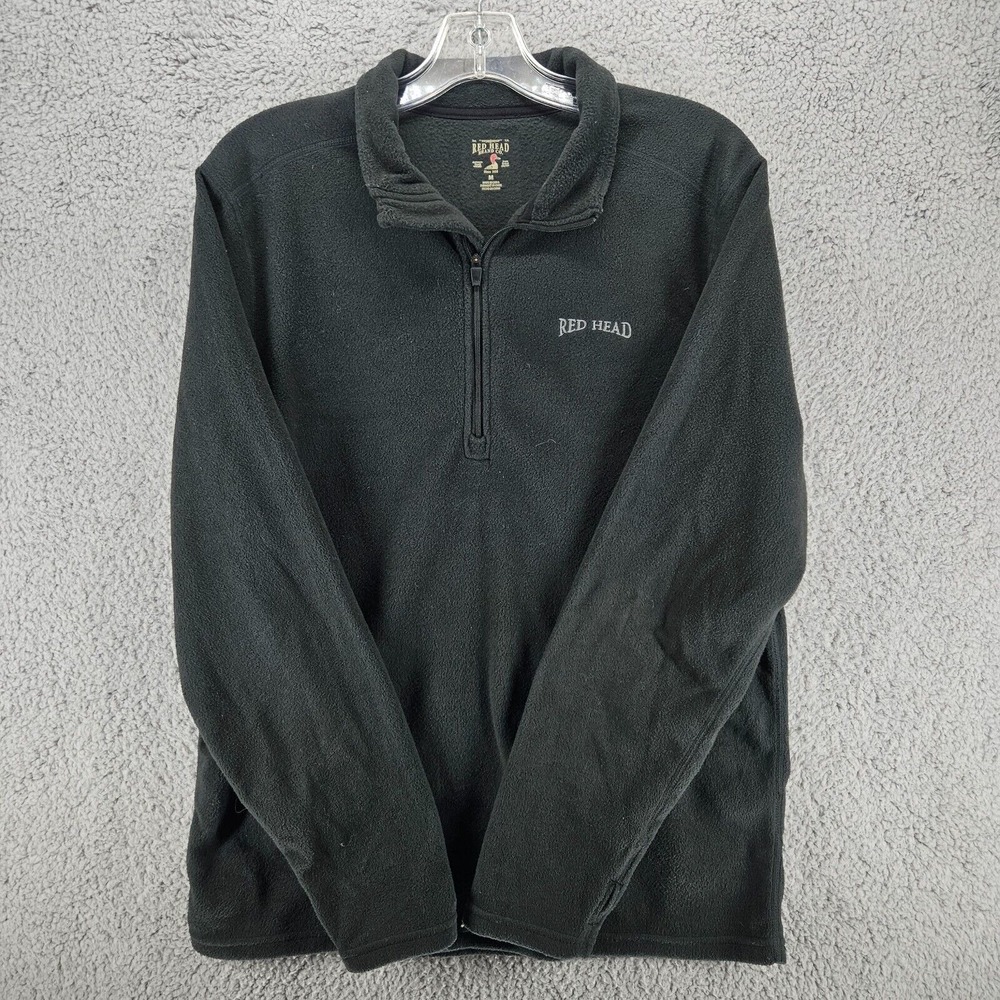 RedHead Brand Co. Fleece Pullover Jacket Men's‎ M Black Long Sleeve